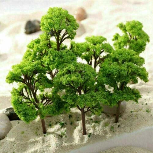 50Pcs 55mm HO Scale Model Trees for Train Railroad Park Landscape Scenery