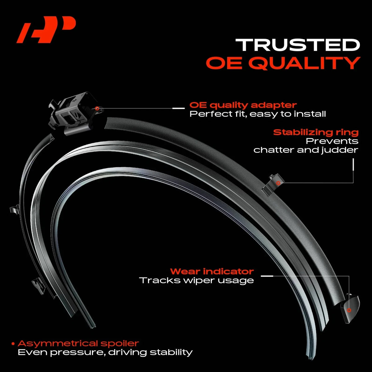 Set of 3 Windshield Wiper Blades for Mercedes G550 G63 AMG