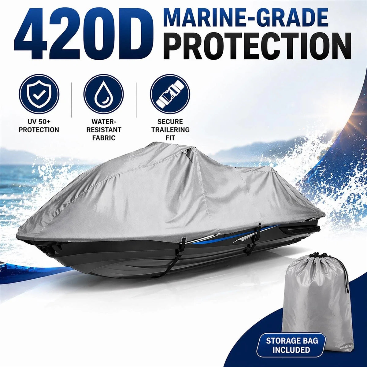 Jet Ski Cover for Sea Doo Bombardier GTI (1997–2000) Trailerable