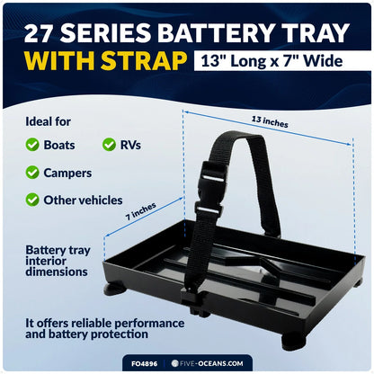 Marine Battery Tray for Group 27 (13"x7") - FO4896