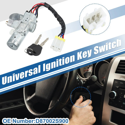 Ignition Switch Cylinder Set with Keys for Nissan Hardbody (No.D87002S900)