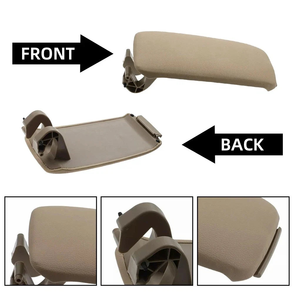 Beige Leather Armrest Center Console Lid Cap for Audi A3 8P (2003–2013) 8P0864245P