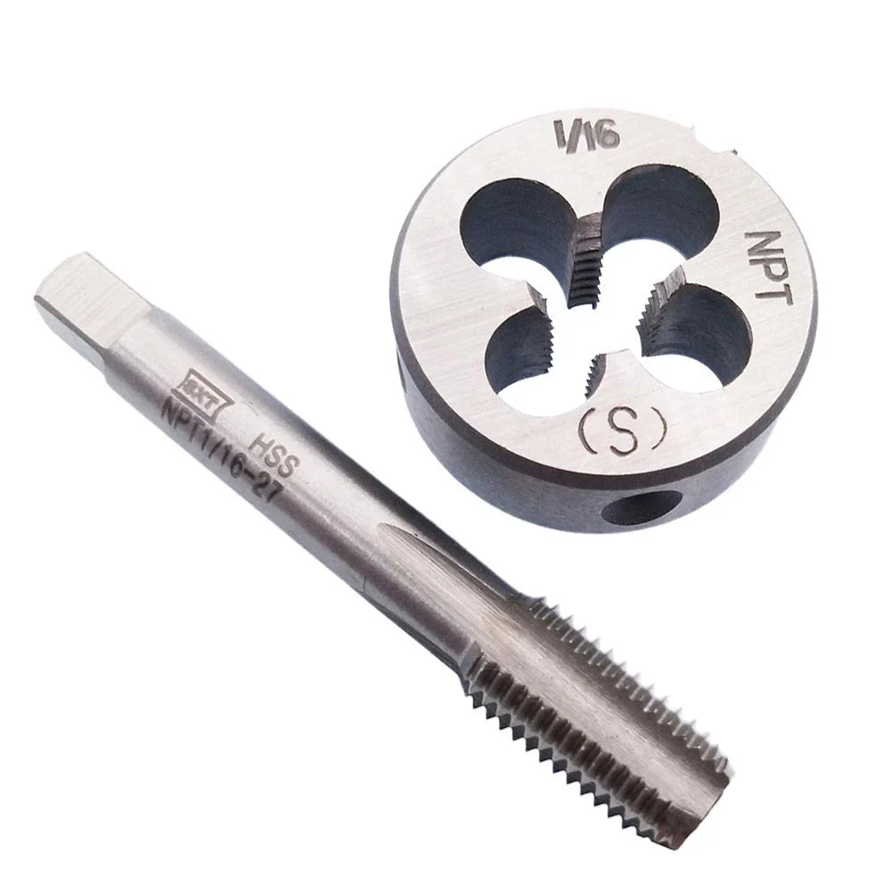 1/16-27 NPT Tap and Right-Hand Die for Metalworking Tools