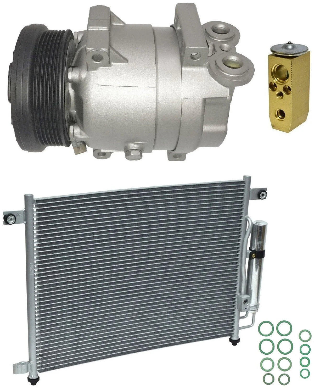 AC Compressor Kit With Condenser Replacement for Pontiac Wave 1.6L (2006)