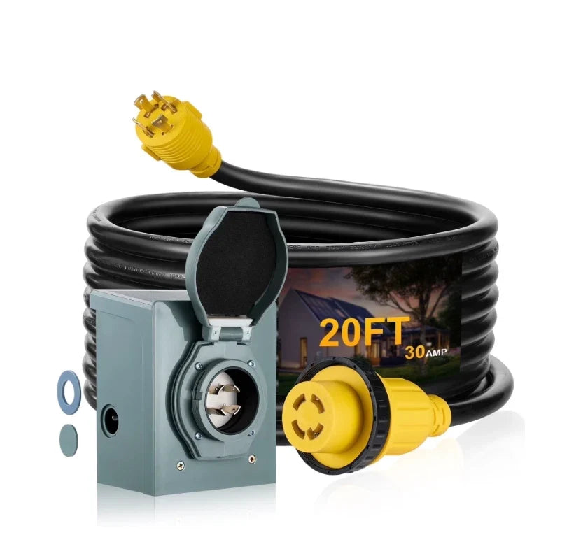 Generator Power Cord with Inlet Box for L14-30P to L14-30R (2015–2025)
