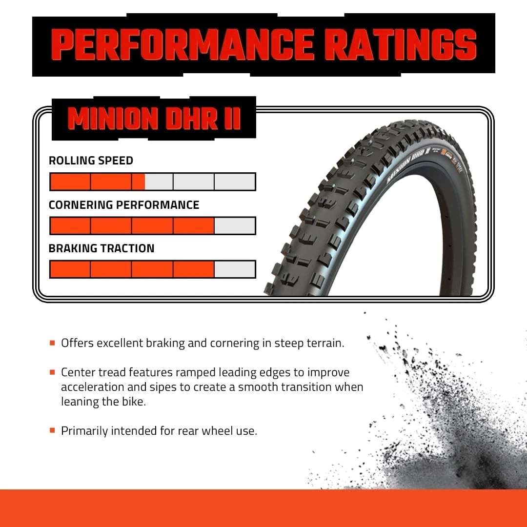 Minion DHR II 26"x2.3" Dual Compound Tire (26x2.30) - EXO