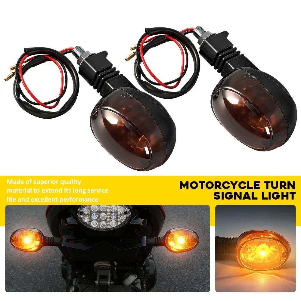 Smoked Amber Turn Signal Indicator Lamps for Buell X1 Blast (1999–2002)