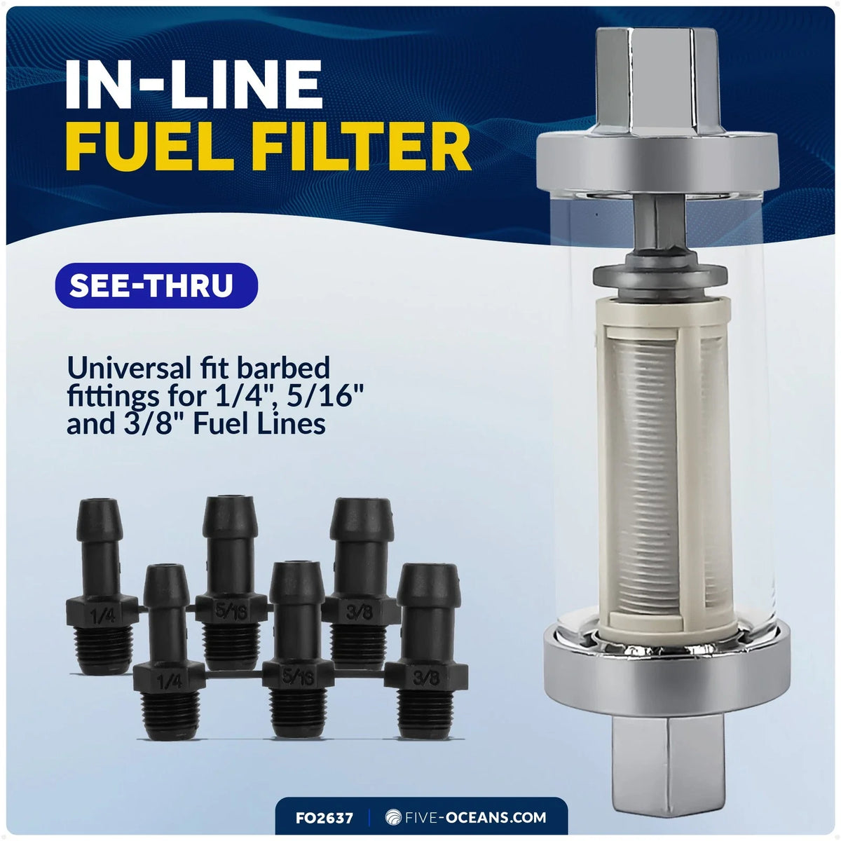 In-Line Fuel Filter for Five Oceans FO2637