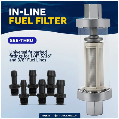 In-Line Fuel Filter for Five Oceans FO2637