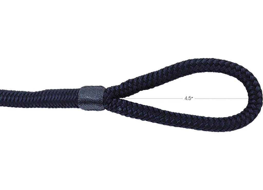 2X Fender Line for Boat (3006.3311) 3/8"x6' Double Braid Nylon Navy