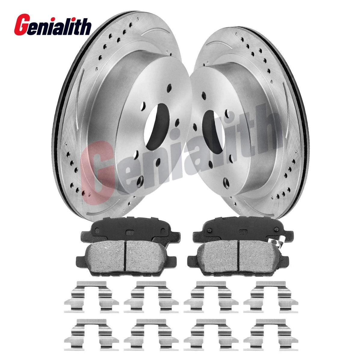 Rear Drilled Rotors + Brake Pads for Infiniti M35H M56 FX35 FX45 Nissan Murano (2006–2014)