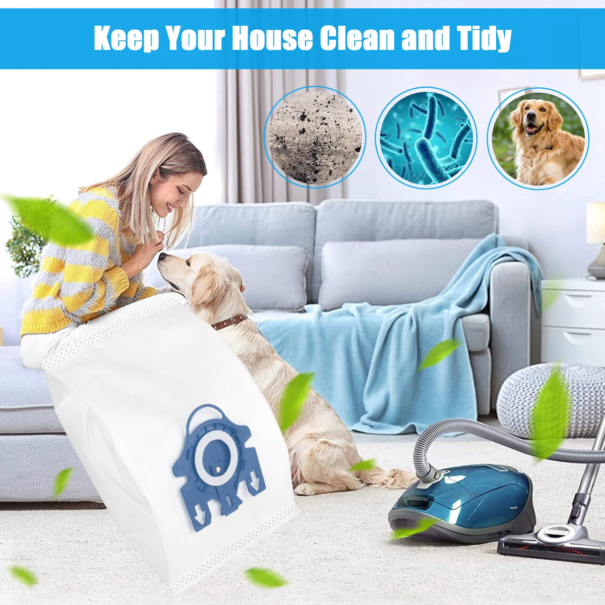 16PCS Vacuum Cleaner Dust Bags for Miele GN S2 S5 S8 C1 C3