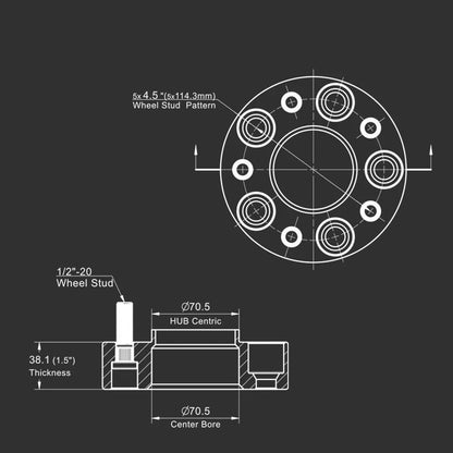 Hubcentric Wheel Spacers for Ford Mustang Explorer Ranger (2015–2024)