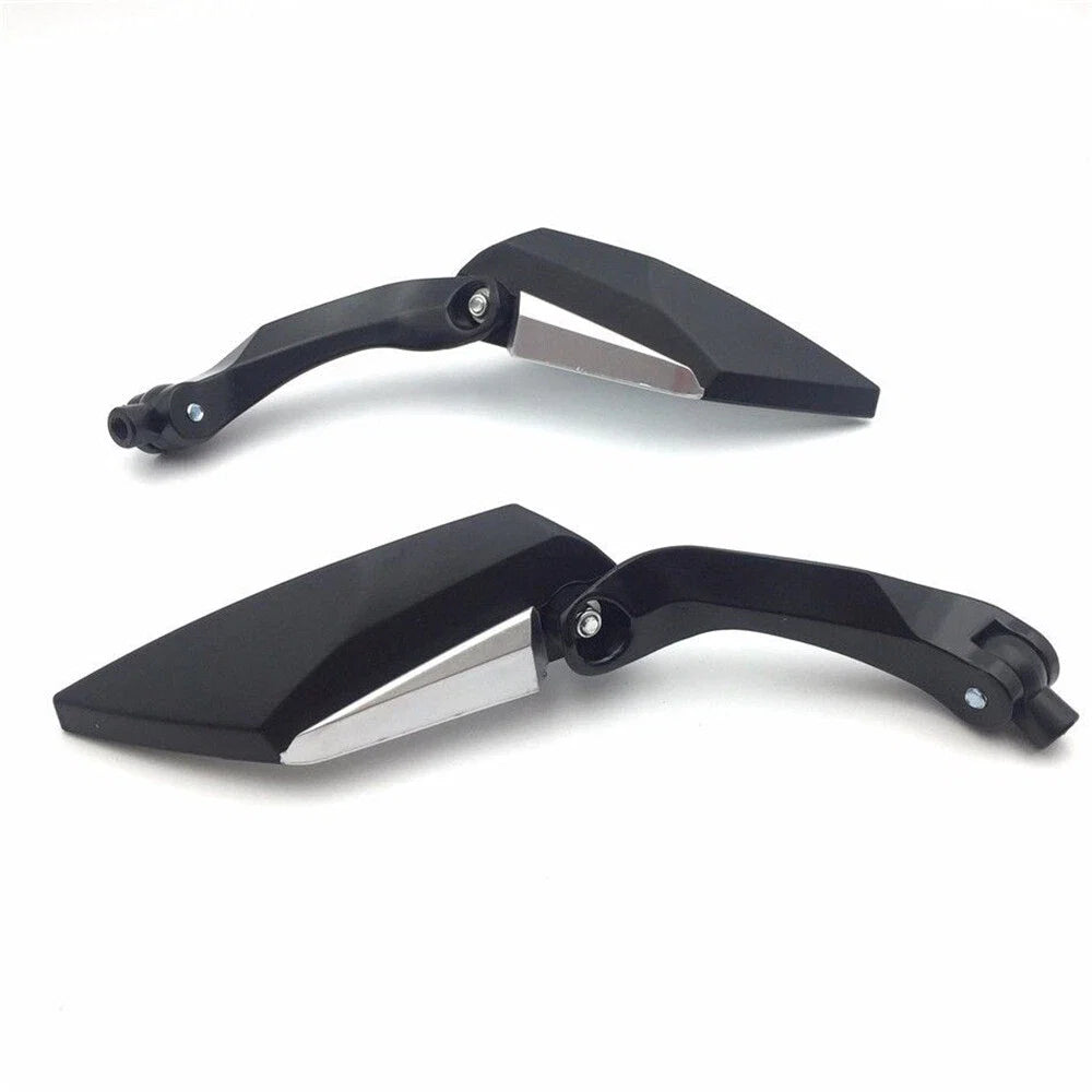 Black Diamond Blade Rearview Mirrors 8mm 10mm for Harley Motorcycle (All Years)