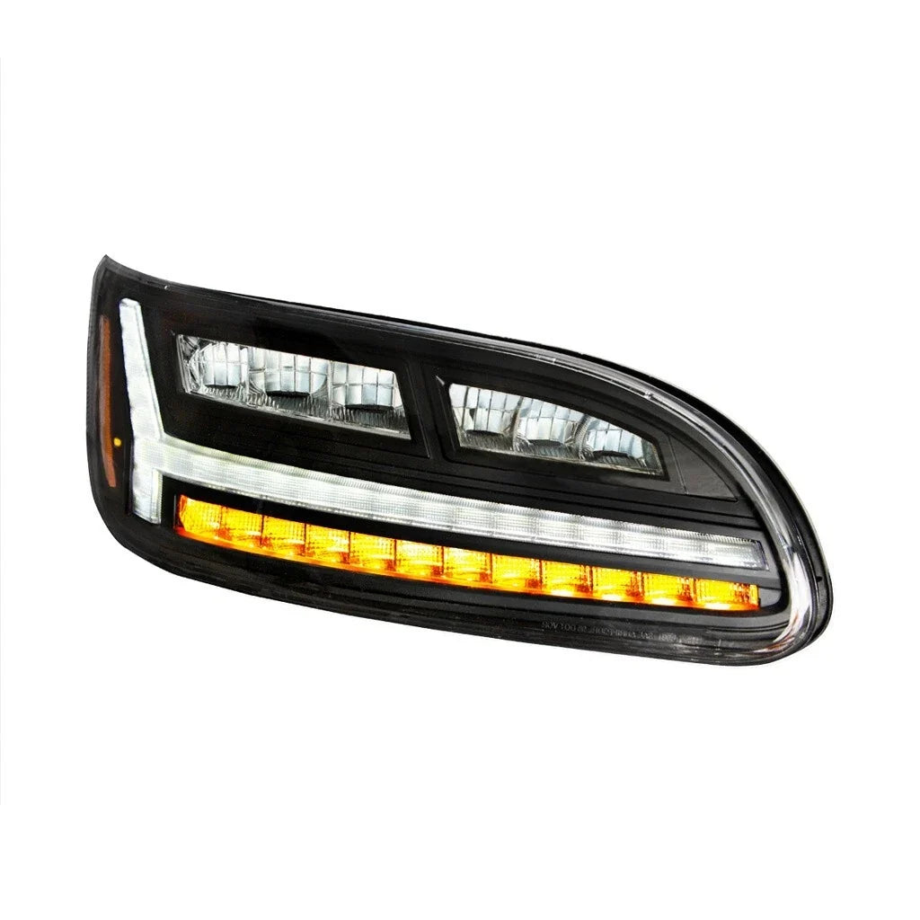 LED Headlights Kit with White Light Bar for Peterbilt 386 (2006–2016)