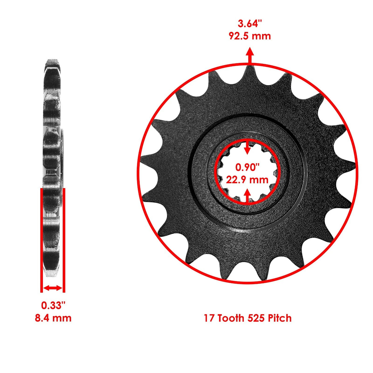 Red Drive Chain and Sprocket Kit for Kawasaki Ninja ZX-10R (2008–2010) EG4411CH142XO