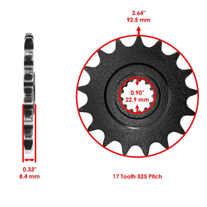 Red Drive Chain and Sprocket Kit for Kawasaki Ninja ZX-10R (2008–2010) EG4411CH142XO