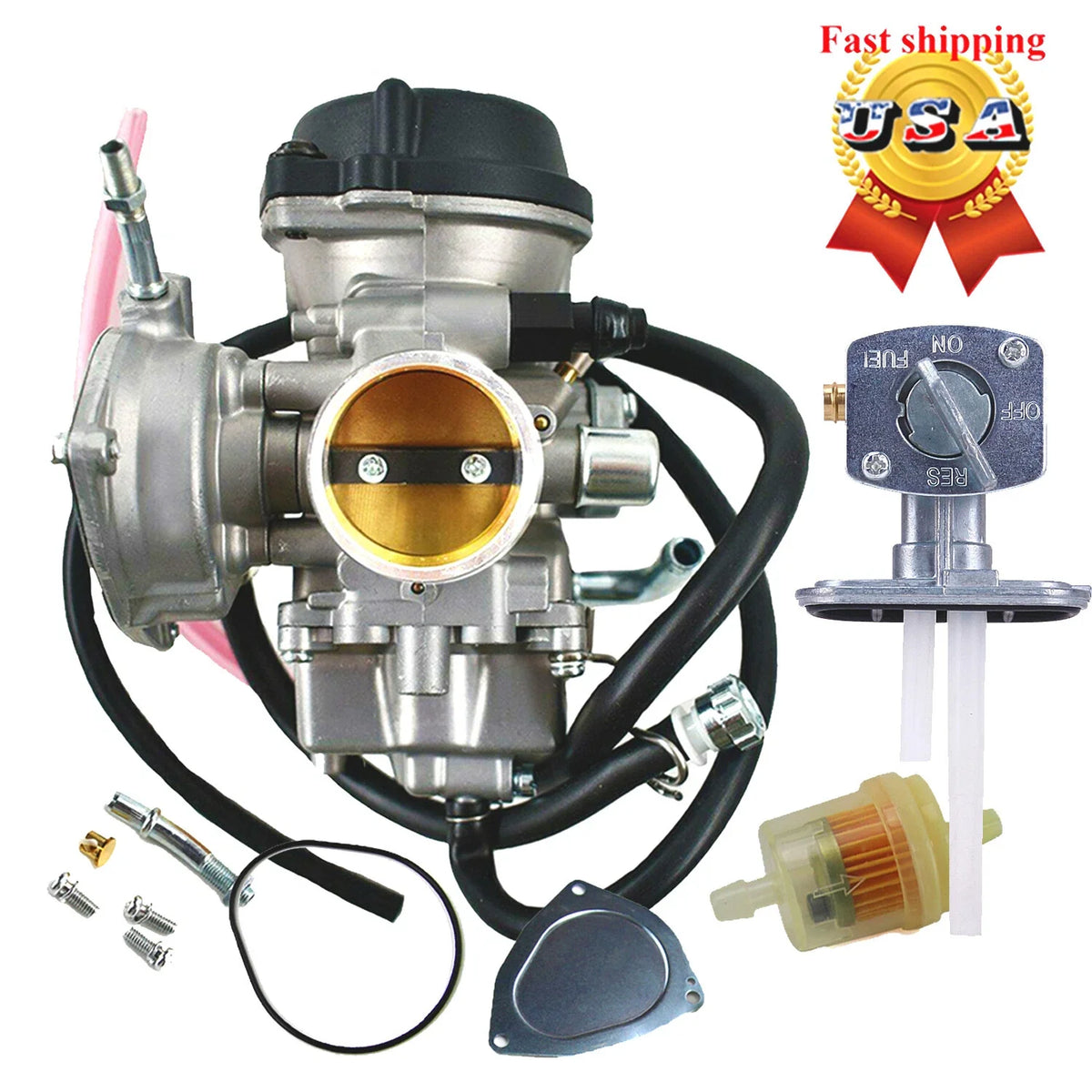 Carburetor Carb Fuel Gas Petcock Valve for Polaris Predator 500 (2003–2007)