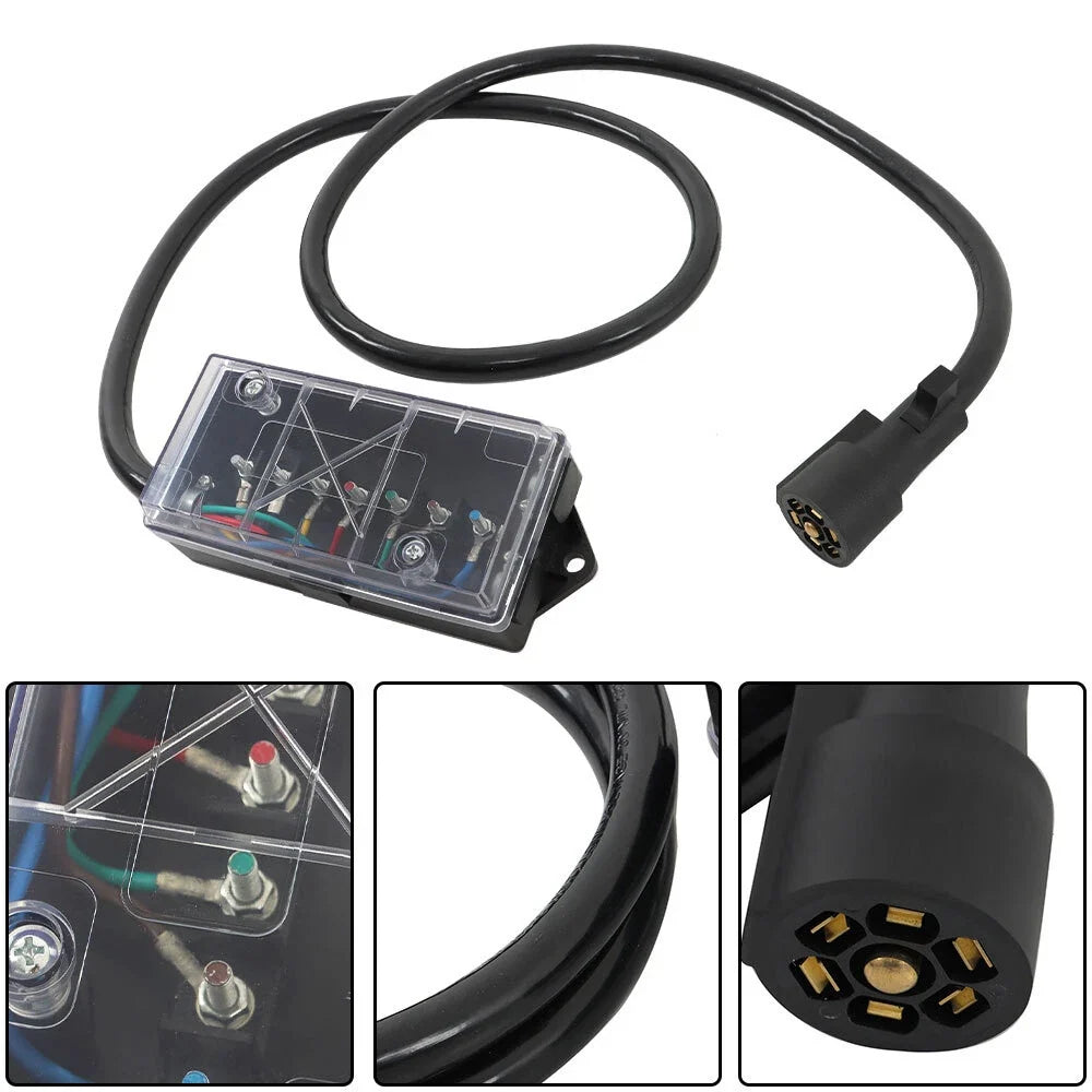 7-Way Trailer Cable with 7 Pin Plug for RV Trailer (6 Feet)