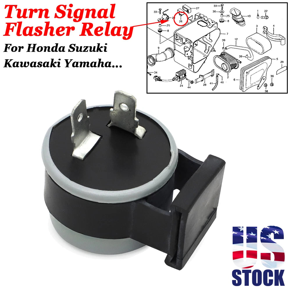 Turn Signal Flasher Winker Relay Kit for Honda XL 70 80S 100 (6V)