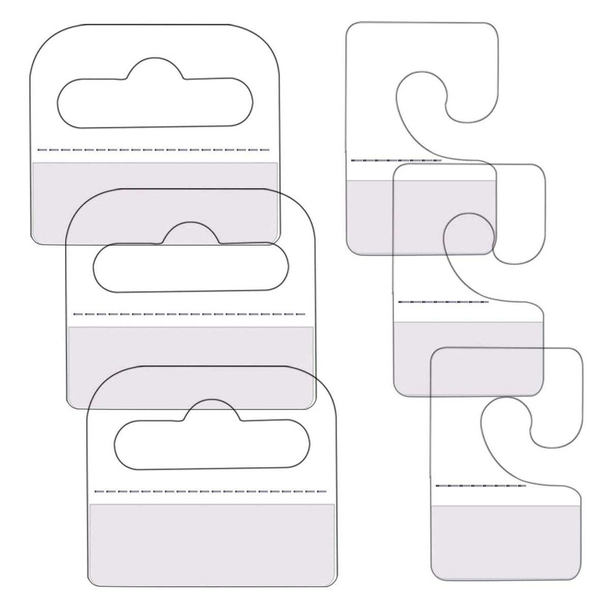 120 Pcs Self Adhesive Clear Display Tabs for Automotive Use