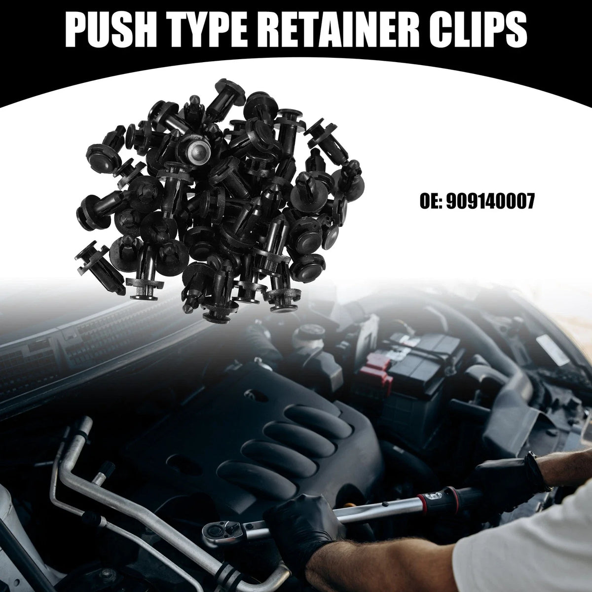 50 Pcs Push Type Retainer Clips No. 909140007 for Subaru Ascent (2019–2022)