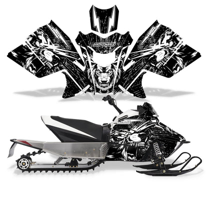 Full Graphics Kit Decal for Arctic Cat ZR200 (2018–2024) NIGHTWOLF WHITE