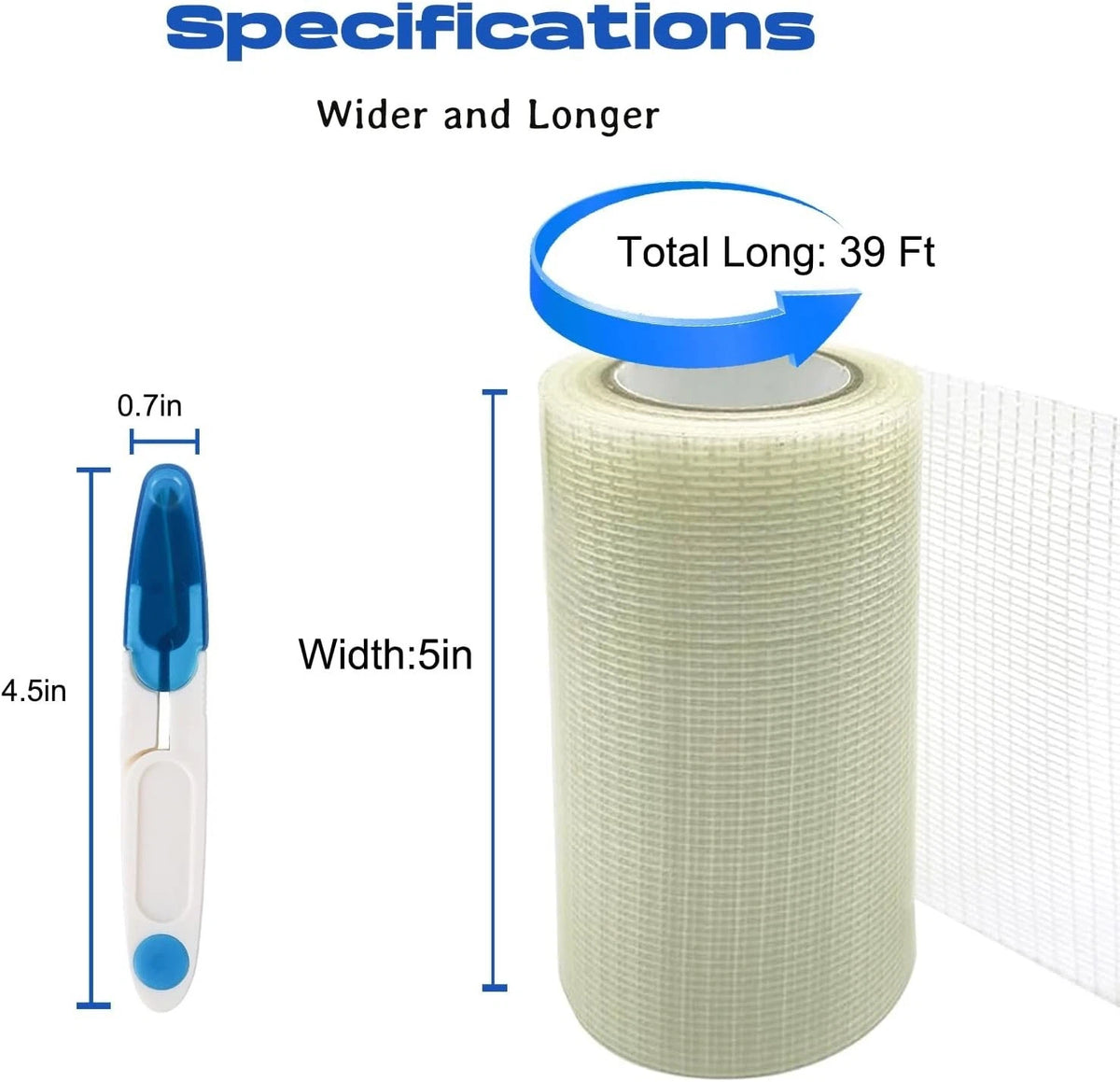 5in x 39FT Waterproof Fiberglass Repair Tape for Multi-Surface