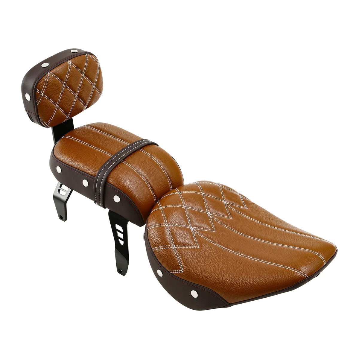 Driver Passenger Seat with Pad for Indian Scout Bobber Sixty (2018–2023) Desert Tan
