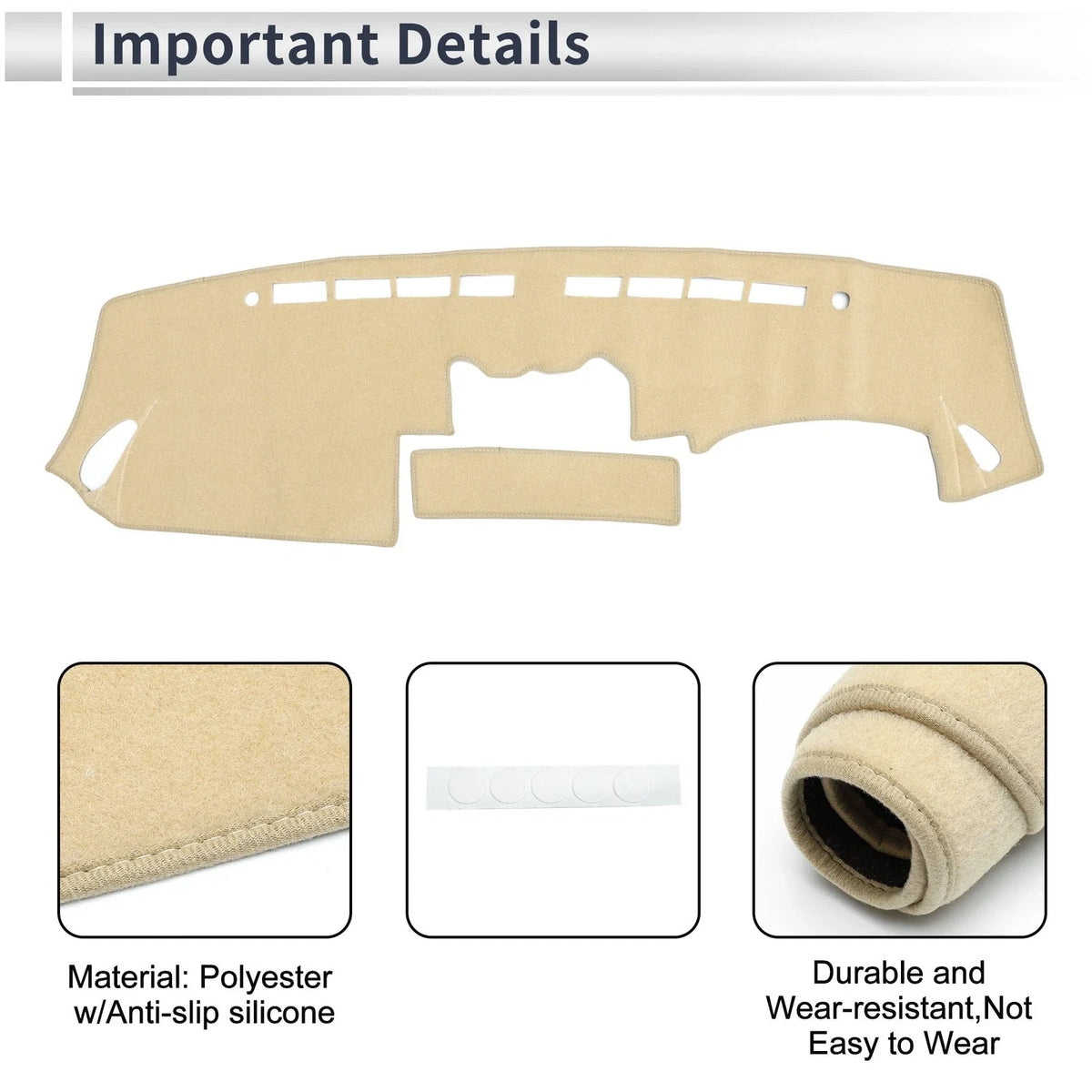 Dashboard Cover Mat for Nissan Fairlady Z33 350Z (2003–2009) Beige