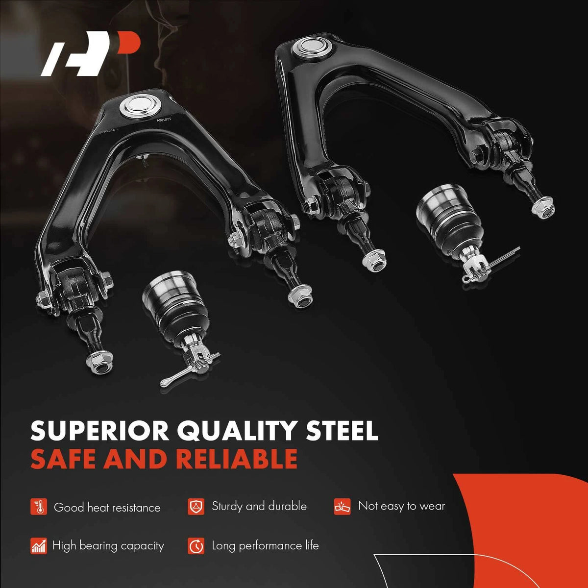 Set of 2 Front Upper Control Arm Ball Joint Sway Bar Link for Honda Accord (RK9816, RK9815, 51460SM4A03, 51460SM4A02)