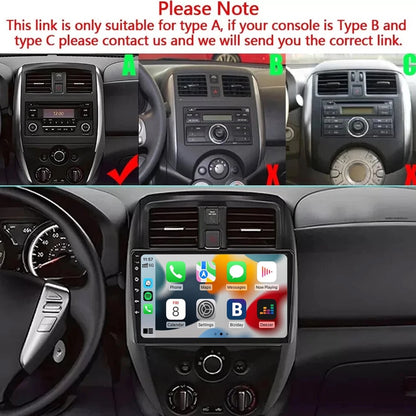 Apple Carplay Android 14.0 Car Stereo GPS Radio for Nissan Versa Sedan (2015–2019)