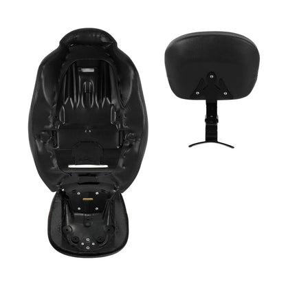 Black Driver Passenger Seats & Rider Pad for Harley Street Road Glide (09-23)