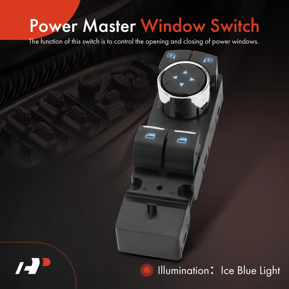 Front Left Power Window Switch for Ford F150, Mustang (2015–2020) FL3Z14529AA, FL3Z14529AD, DWS2130, SW7832