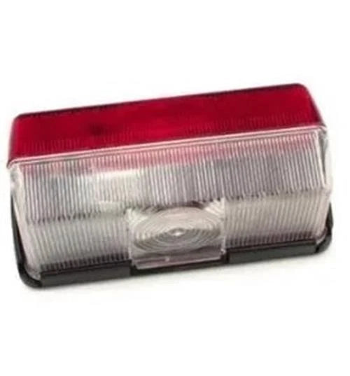 Oblong Side Marker Light Red/White for Caravan Motorhome Campervan (12V)