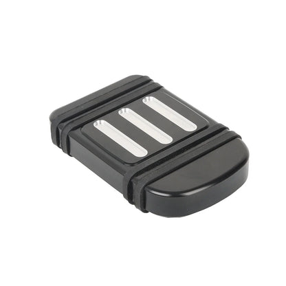 CNC Black Brake Pedal Pad Cover for Harley Softail (1986–2017), Touring (1980–2021), Dyna