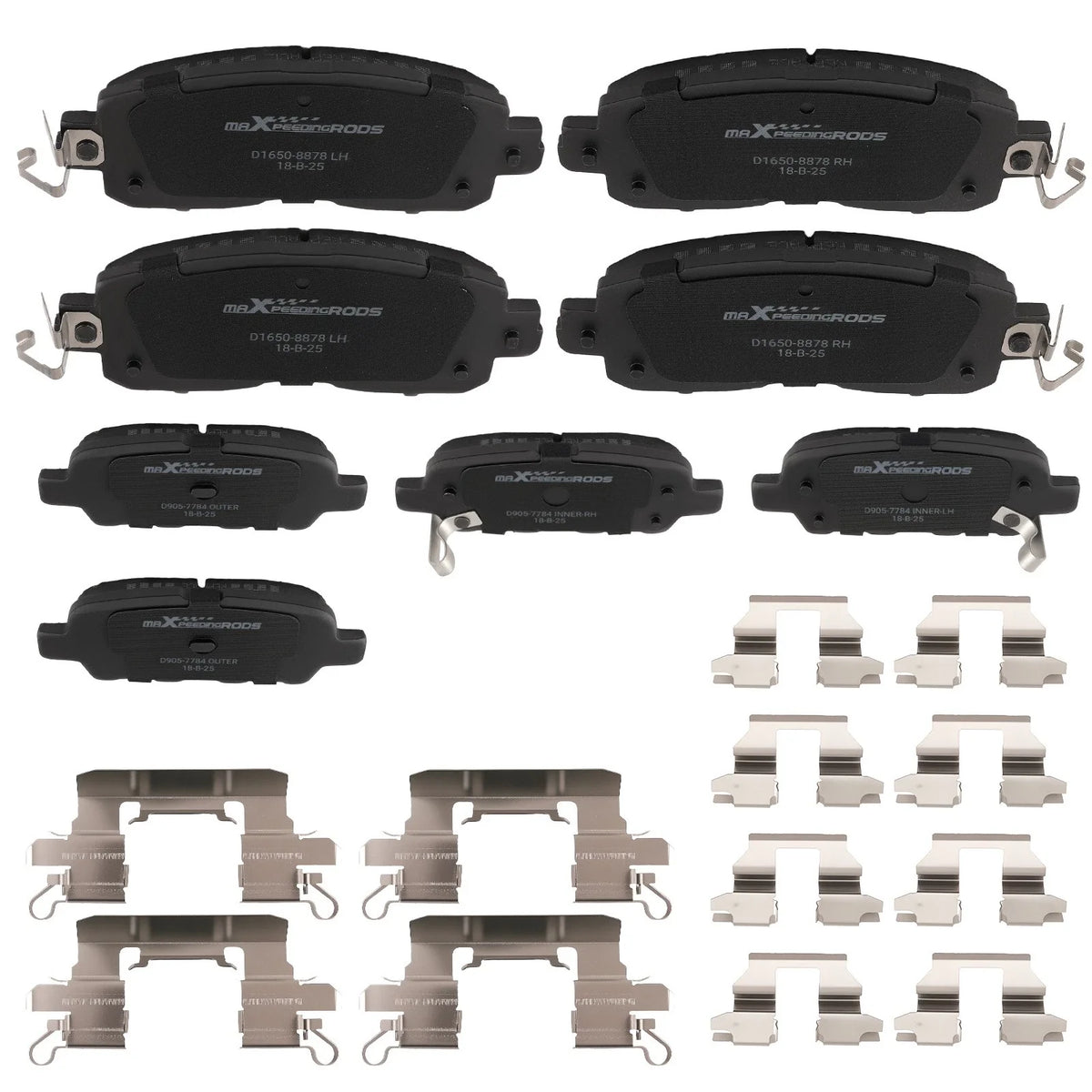 Set of 4 Ceramic Brake Pads for Nissan Altima (2013–2023) P-1650 P-905