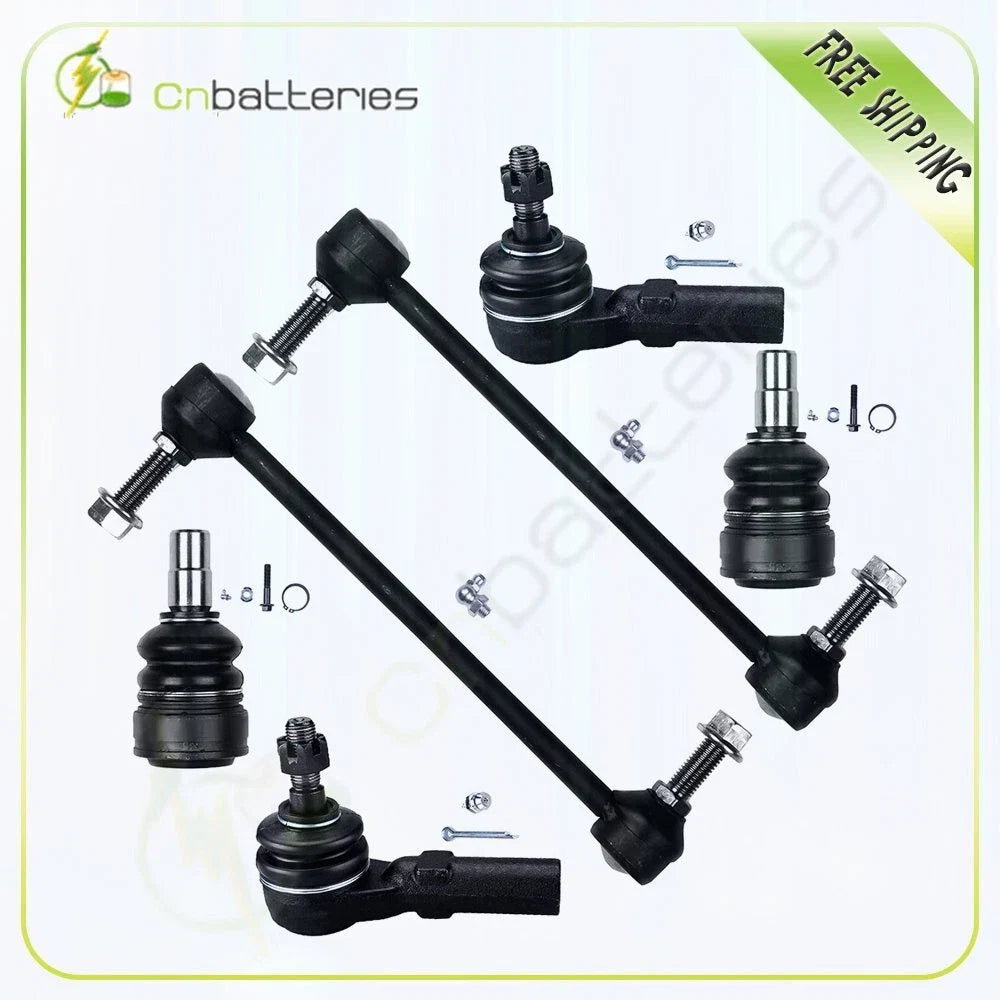 Set of 6 Front Suspension Ball Joint Tie Rod Sway Bar Kit for Mustang (2005–2009)