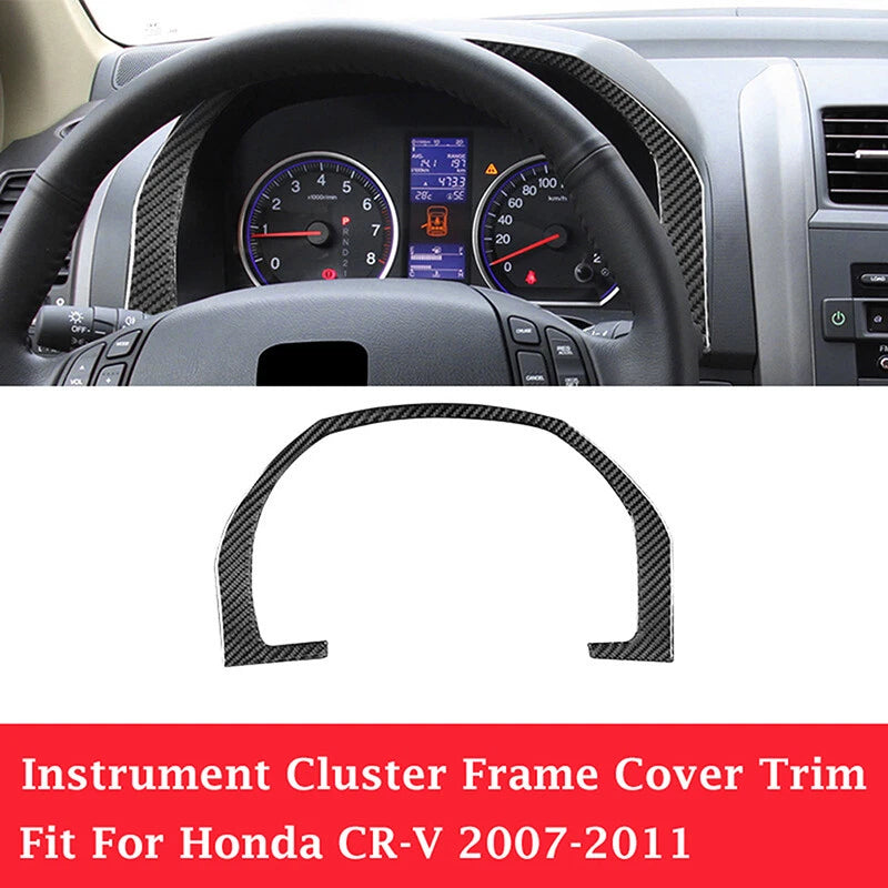 Carbon Fiber Instrument Cluster Frame Cover Trim for Honda CR-V (2007–2011)