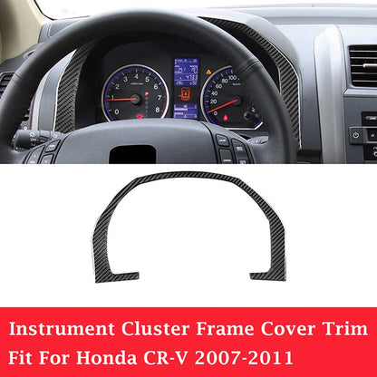 Carbon Fiber Instrument Cluster Frame Cover Trim for Honda CR-V (2007–2011)