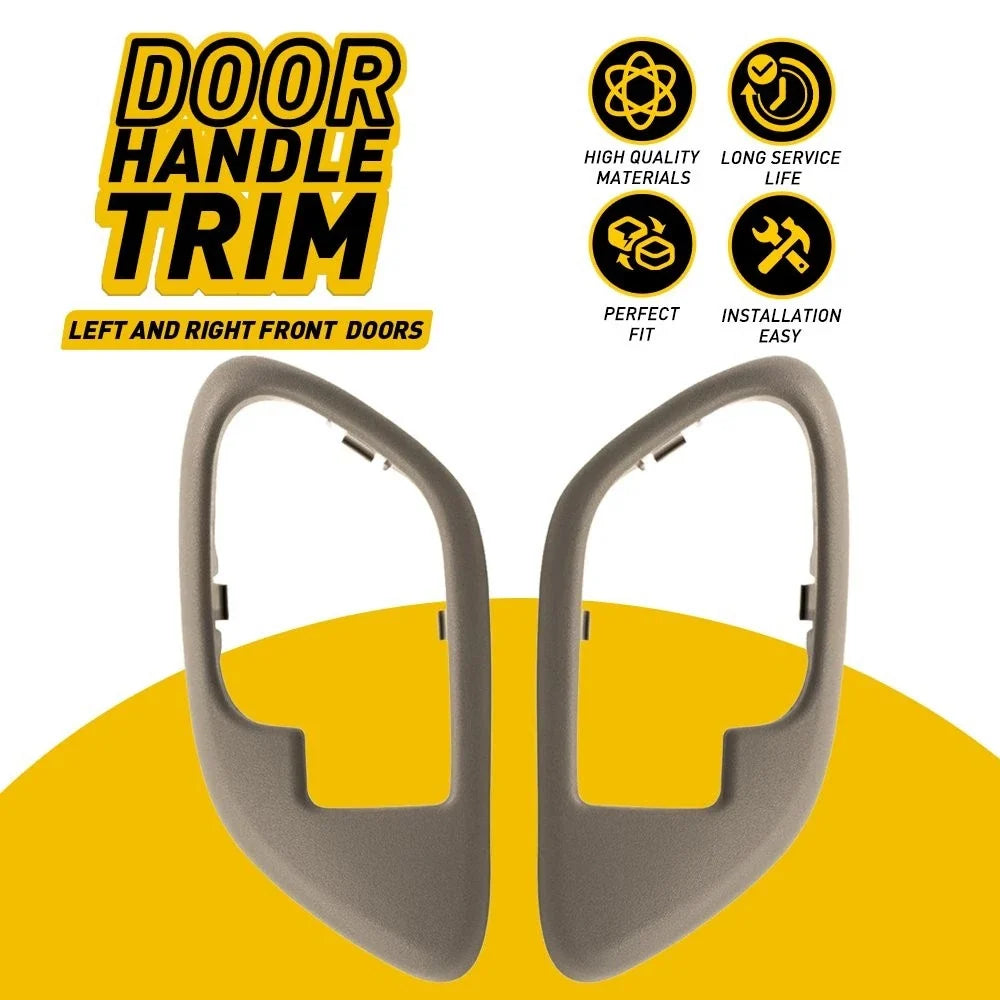 2X Door Handle Trim Set for Chevy GMC Truck (1995–1999) - Brown Bezel