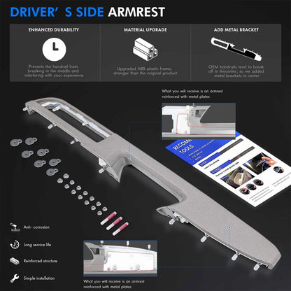 Armrest Repair Kit for Chevy Silverado, Suburban, Tahoe, GMC Sierra (2010–2014)