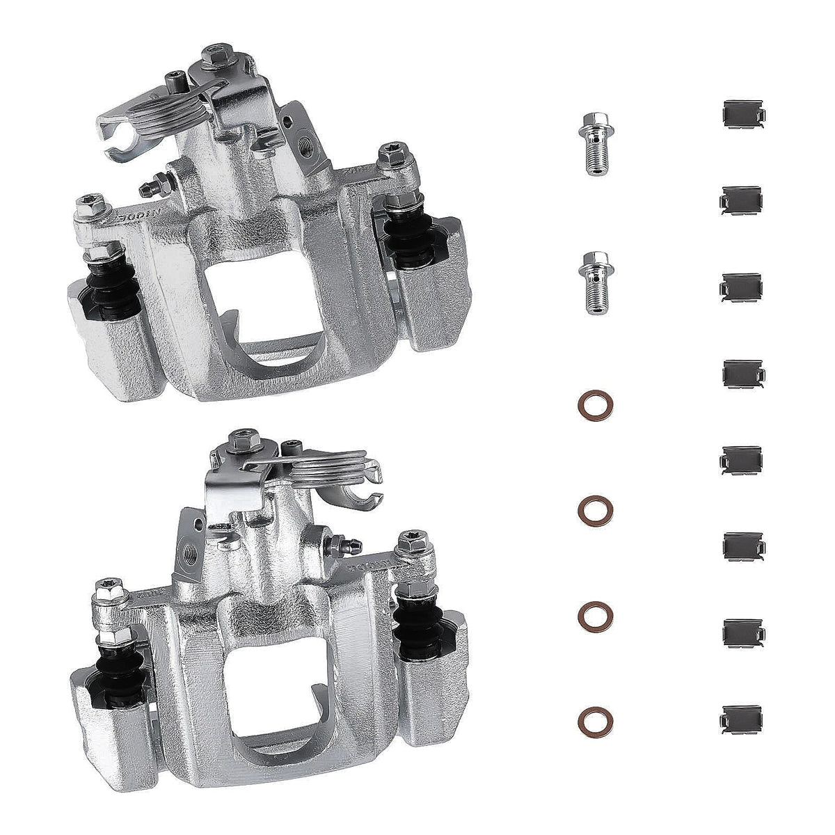 Set of 2 Rear Brake Calipers with Bracket for Lincoln MKX (2011–2015)