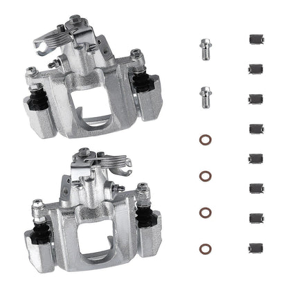 Set of 2 Rear Brake Calipers with Bracket for Lincoln MKX (2011–2015)