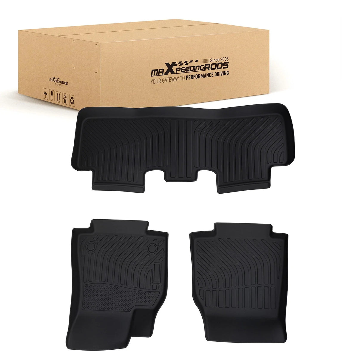 Set of 4 All Weather TPE Floor Mats for Tesla Model Y (2020–2024) Waterproof