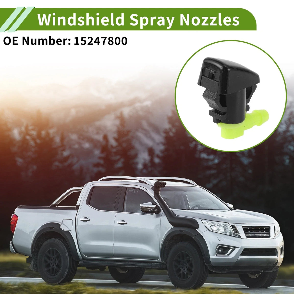 Windshield Washer Nozzle with Hose Connector for GMC (No. 15247800)
