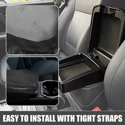 Center Console Armrest Cover for Toyota Highlander (2008–2013) Faux Leather Black