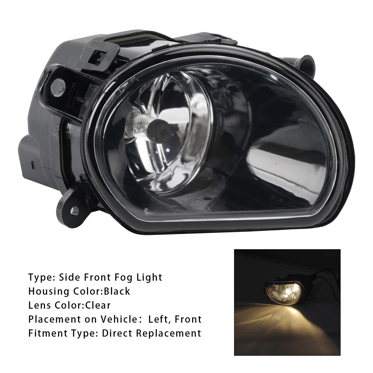 Left Driver Side Front Bumper Fog Light for Audi A8 D3 (2004–2007) 4E0941699A