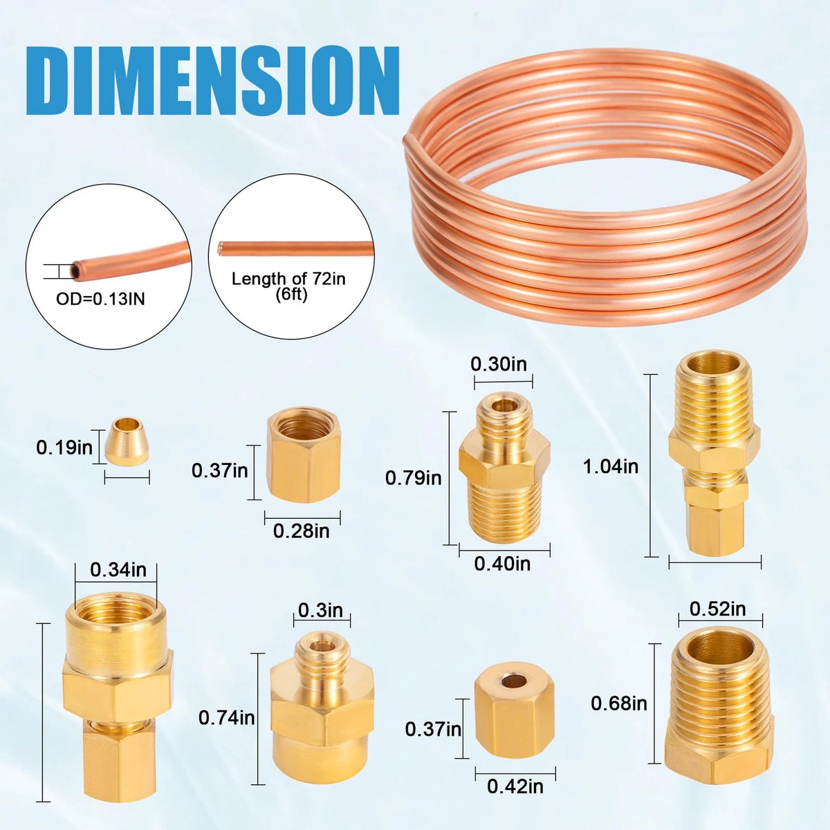 72'' Oil Pressure Gauge Tubing Kit for YullSorom