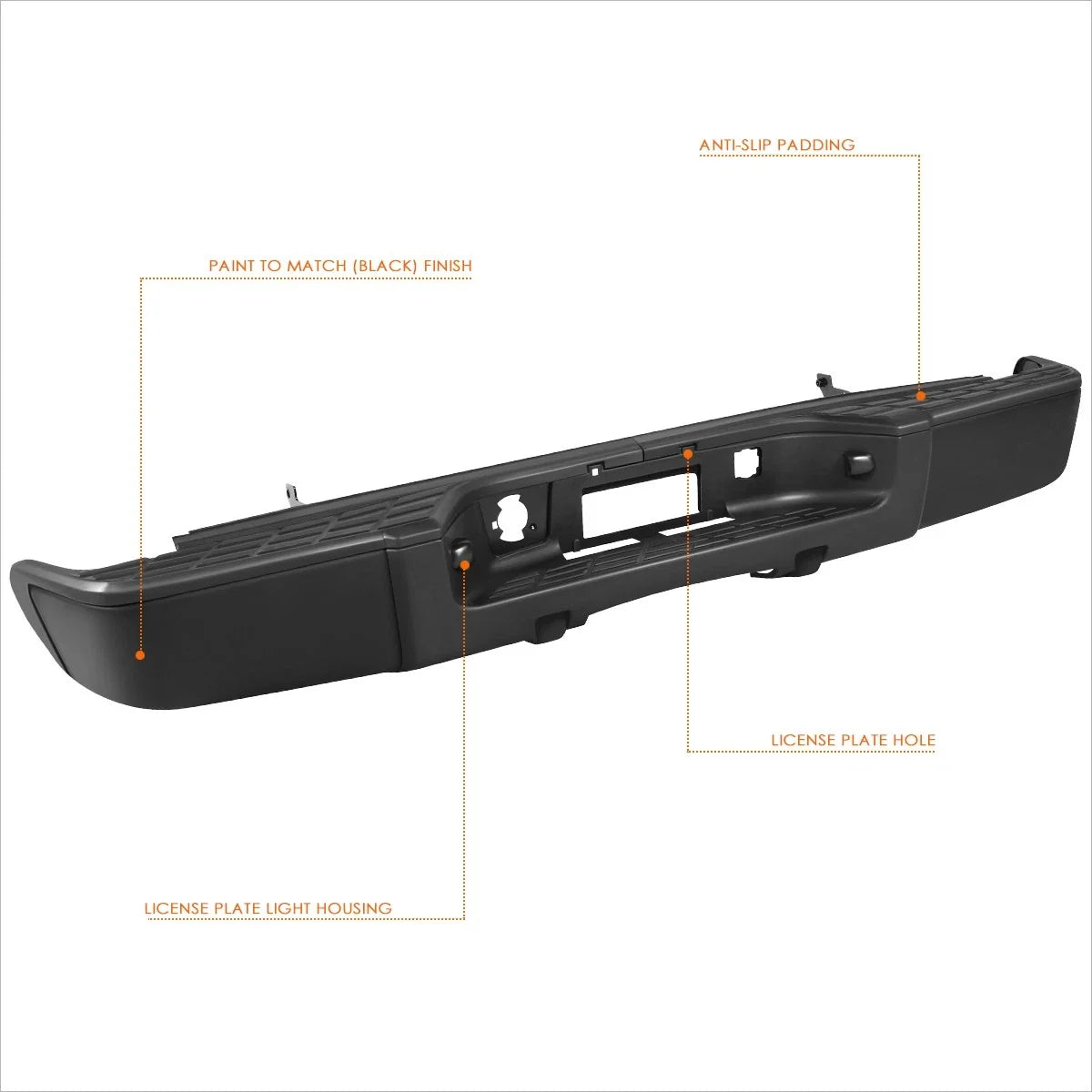 Rear Step Pad Bumper for Silverado/Sierra 1500 (2007–2013)